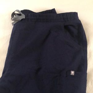 FIGS scrub pants Straight Leg Elastic Band waist